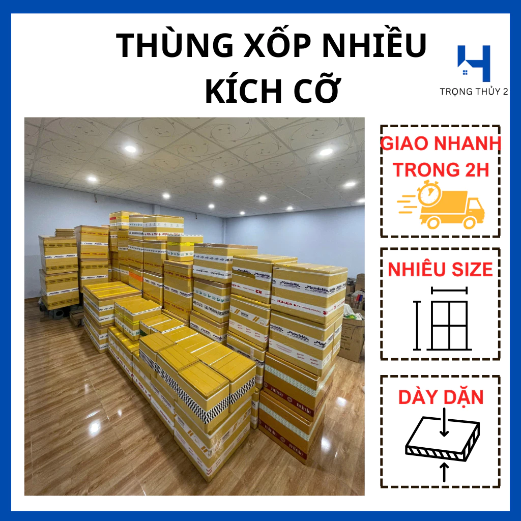 [HỎA TỐC HCM] Thùng Xốp Giữ Nhiệt Nhiều Kích Cỡ - Dày Dặn, Giữ Lạnh Tốt, Bảo Quản Đồ Tươi Hiệu Quả