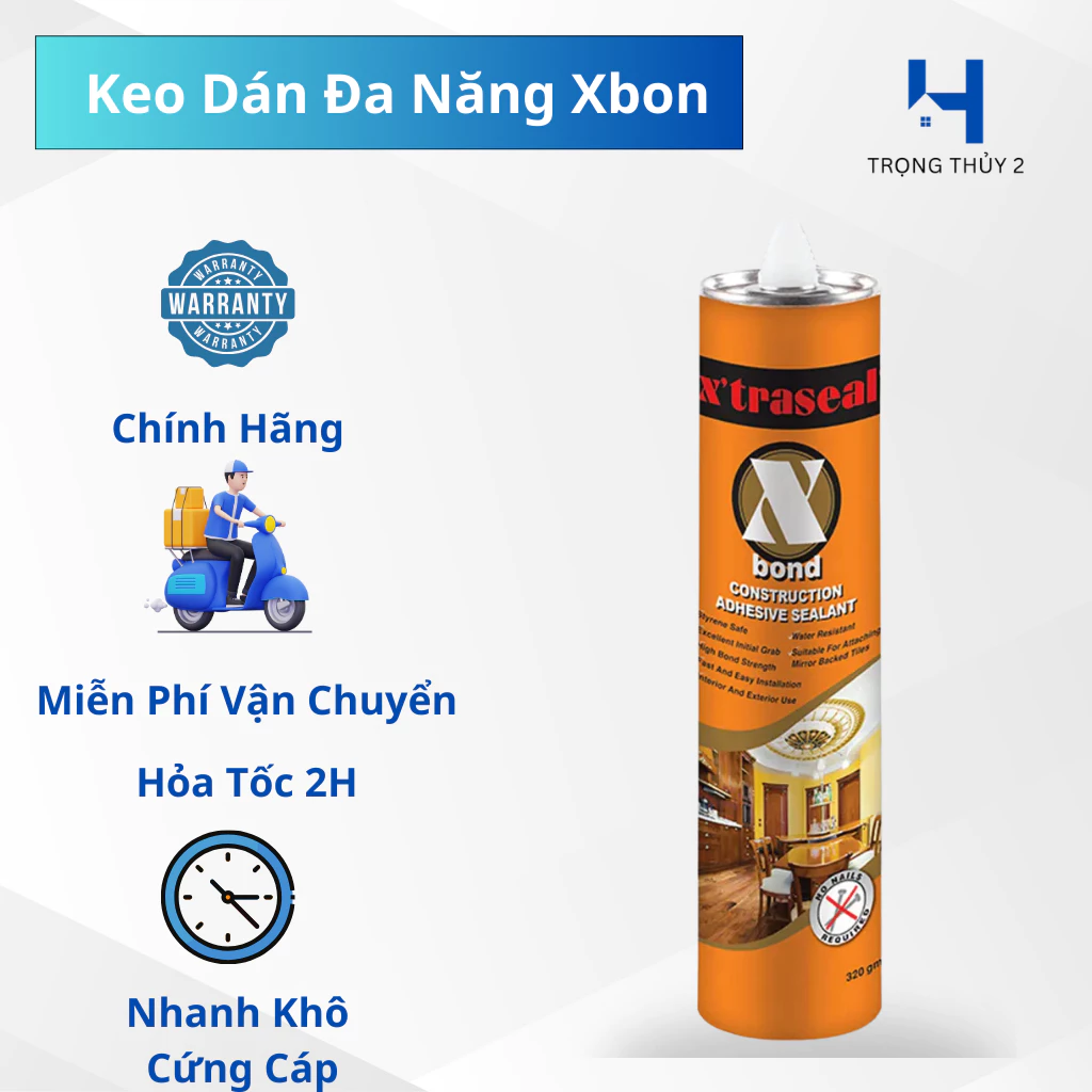 [CHÍNH HÃNG] Keo Dán X’traseal X’Bond Đa Năng 320g – Keo Dán Gỗ, Gạch, Kim Loại, Không Cần Đinh