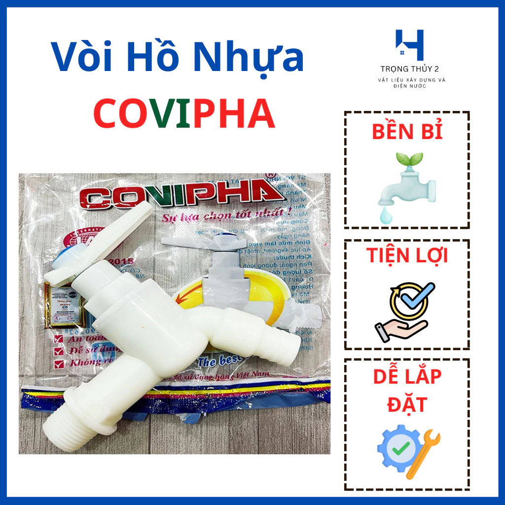 Vòi Hồ Nhựa Covipha Phi 21mm – Bền Bỉ, Dễ Lắp Đặt, Tiện Lợi Sử Dụng Cho Gia Đình