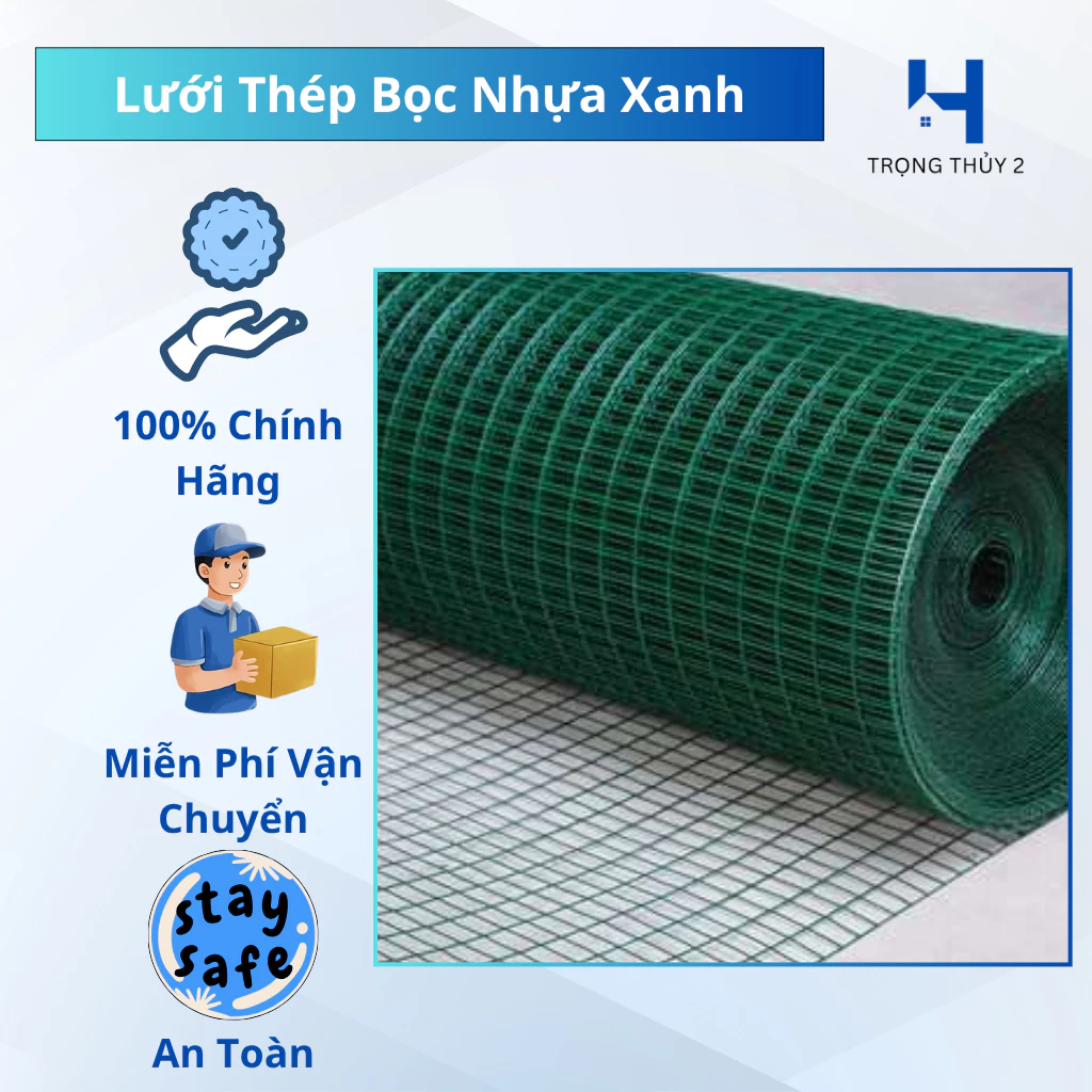 Lưới Bọc Nhựa Xanh Khổ 0.5m / 1m – Dẻo Dai, Chống Rách, Dễ Cắt – Dùng Làm Vườn, Chắn Gió, Lọc Rác